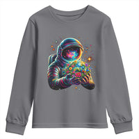 Astronaut Earth Flowers Spaceman Planet Galaxy Universe Youth Sweatshirt