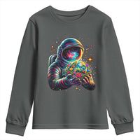 Astronaut Earth Flowers Spaceman Planet Galaxy Universe Youth Sweatshirt