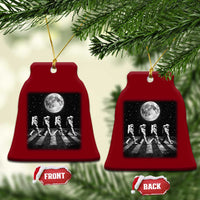 Astronauts Walking In Space Galaxy Moon Planet Ceramic Ornament