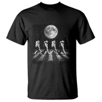 Astronauts Walking In Space Galaxy Moon Planet T Shirt