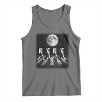 Astronauts Walking In Space Galaxy Moon Planet Tank Top