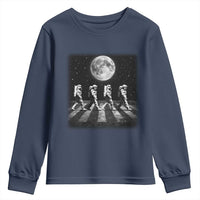 Astronauts Walking In Space Galaxy Moon Planet Youth Sweatshirt