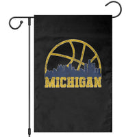 Michigan Fan Basketball Grooves Skyline MI State Garden Flag