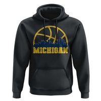 Michigan Fan Basketball Grooves Skyline MI State Hoodie