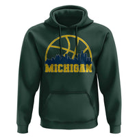 Michigan Fan Basketball Grooves Skyline MI State Hoodie