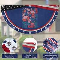 Floral 250th Still Resisting 4th of July 1776 2026 Patriotic Fan Flag