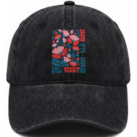 Floral 250th Still Resisting 4th of July 1776 2026 Washed Cotton Baseball Cap