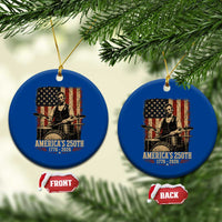 America's 250th Abraham Lincoln Playing Guitar 1776 2026 Ceramic Ornament Funny Electric Guitar Player