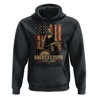 America's 250th Abraham Lincoln Playing Guitar 1776 2026 Hoodie Funny Electric Guitar Player