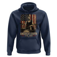 America's 250th Abraham Lincoln Playing Guitar 1776 2026 Hoodie Funny Electric Guitar Player