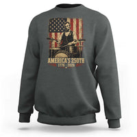 America's 250th Abraham Lincoln Playing Guitar 1776 2026 Sweatshirt Funny Electric Guitar Player