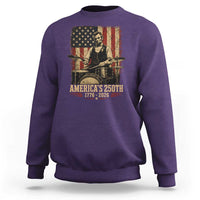 America's 250th Abraham Lincoln Playing Guitar 1776 2026 Sweatshirt Funny Electric Guitar Player