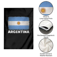 Vintage Argentina Flag Sun of May Argentinian Souvenir Garden Flag