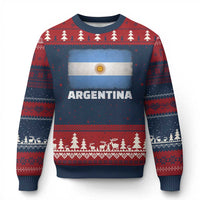 Vintage Argentina Flag Sun of May Argentinian Souvenir Ugly Christmas Sweater