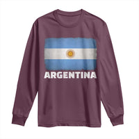 Vintage Argentina Flag Sun of May Argentinian Souvenir Long Sleeve Shirt