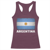 Vintage Argentina Flag Sun of May Argentinian Souvenir Racerback Tank Top