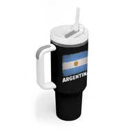 Vintage Argentina Flag Sun of May Argentinian Souvenir Tumbler With Handle