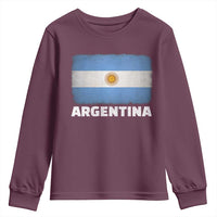 Vintage Argentina Flag Sun of May Argentinian Souvenir Youth Sweatshirt