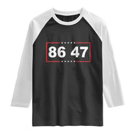 Vintage 8647 Raglan Shirt US Political FDT Stars And Stripes