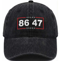 Vintage 8647 Washed Cotton Baseball Cap US Political FDT Stars And Stripes