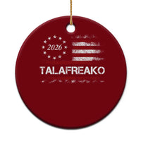 Talafreako James Talarico 2026 Ceramic Ornament US Senate Texas Vintage American Flag