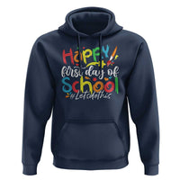 Happy First Day Of School Hoodie Artists Brushes Art Class - Wonder Print Shop