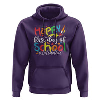 Happy First Day Of School Hoodie Artists Brushes Art Class - Wonder Print Shop