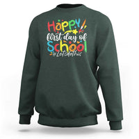 Happy First Day Of School Sweatshirt Artists Brushes Art Class - Wonder Print Shop