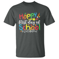 Happy First Day Of School T Shirt Artists Brushes Art Class - Wonder Print Shop