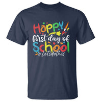 Happy First Day Of School T Shirt Artists Brushes Art Class - Wonder Print Shop