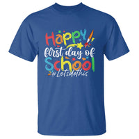 Happy First Day Of School T Shirt Artists Brushes Art Class - Wonder Print Shop