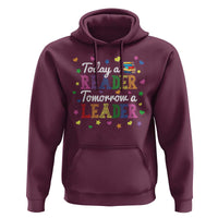Literature Book Reading Hoodie Today A Reader Tomorrow A Leader - Wonder Print Shop