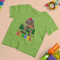 Funny Back To School Bigfoot T Shirt For Kid Backpack Pencil Basketball - Wonder Print Shop