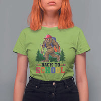 Funny Back To School Bigfoot T Shirt For Women Backpack Pencil Basketball - Wonder Print Shop