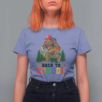 Funny Back To School Bigfoot T Shirt For Women Backpack Pencil Basketball - Wonder Print Shop