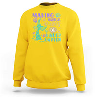 Making Magical Waves In Kindergarten Sweatshirt Mythical Mermaid Seashell Starfish - Wonder Print Shop