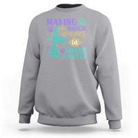 Making Magical Waves In Kindergarten Sweatshirt Mythical Mermaid Seashell Starfish - Wonder Print Shop