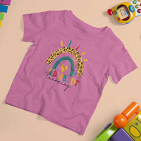 Back To School T Shirt For Kid Wild About Learning Leopard Rainbow - Wonder Print Shop