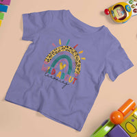 Back To School T Shirt For Kid Wild About Learning Leopard Rainbow - Wonder Print Shop