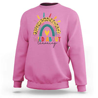 Back To School Sweatshirt Wild About Learning Leopard Rainbow - Wonder Print Shop