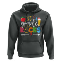 First Grade Rocks Hoodie Back To School Pencil - Wonder Print Shop