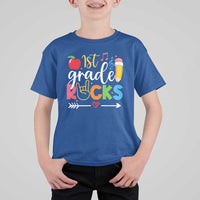 First Grade Rocks T Shirt For Kid Back To School Pencil - Wonder Print Shop