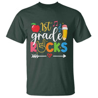 First Grade Rocks T Shirt Back To School Pencil - Wonder Print Shop