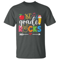 First Grade Rocks T Shirt Back To School Pencil - Wonder Print Shop