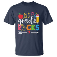 First Grade Rocks T Shirt Back To School Pencil - Wonder Print Shop