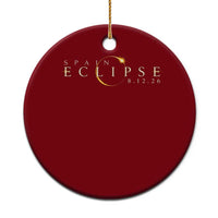 Spain Solar Eclipse 2026 Ceramic Ornament August 12 2026 Total Eclipse