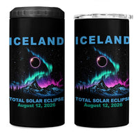 Iceland Total Solar Eclipse 2026 4 in 1 Can Cooler Tumbler August 12 Eclipse Totality Chaser Aurora Northern Lights