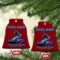 Iceland Total Solar Eclipse 2026 Ceramic Ornament August 12 Eclipse Totality Chaser Aurora Northern Lights