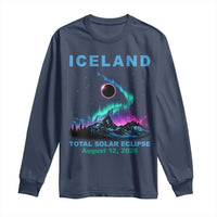 Iceland Total Solar Eclipse 2026 Long Sleeve Shirt August 12 Eclipse Totality Chaser Aurora Northern Lights