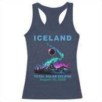 Iceland Total Solar Eclipse 2026 Racerback Tank Top August 12 Eclipse Totality Chaser Aurora Northern Lights
